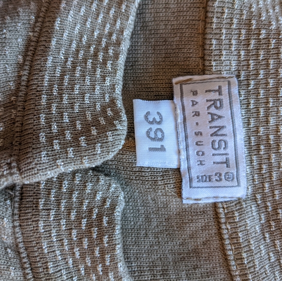 Transit Par Such Italy Cardigan Sweater Blazer Button Front Beige Sz Itly 3 US M - Picture 6 of 6